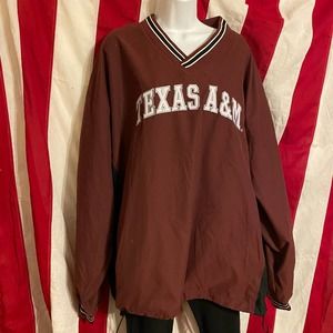 Texas A&M Aggie XXL 2XL Pullover Windbreaker maroon white black Crable Sportswar